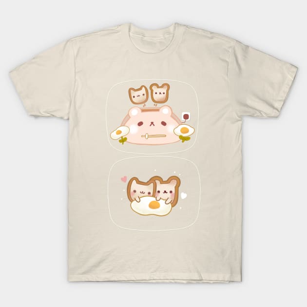 Eggy toast cuddles T-Shirt by Rinco Ronki